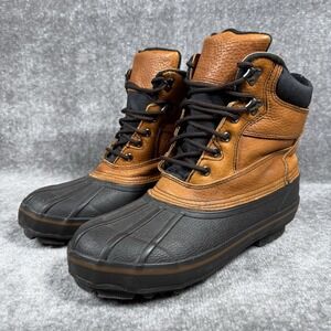 Fin & Feather Boots Men's 10EEE Brown Duck Lace Up Thinsulate